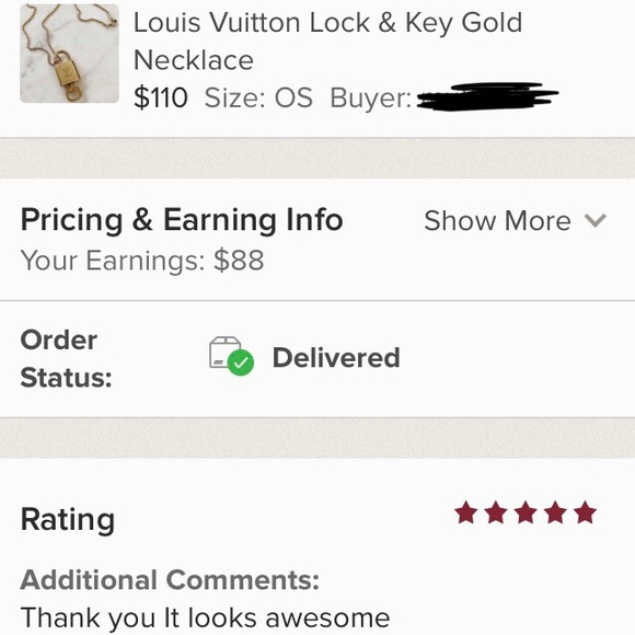 Louis Vuitton Lock & Key Gold Necklace - Picture 4 of 4